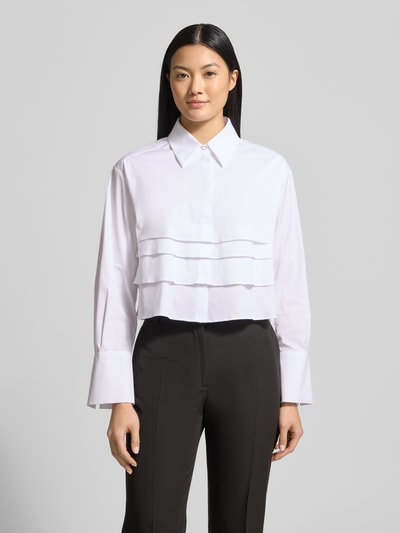 Marc Cain Korte overhemdblouse met knoopsluiting Wit - 4