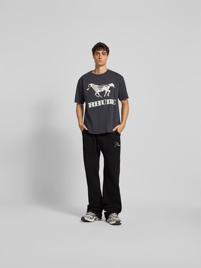 RHUDE Sweathose von Logo-Stitching Black 1