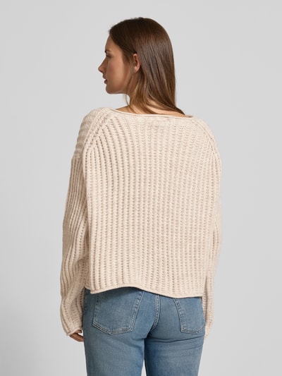 Drykorn Gebreide pullover met ronde hals, model 'IMENY' Zand gemêleerd - 5