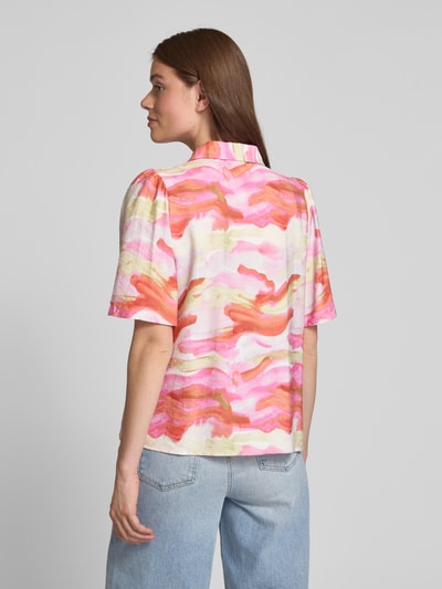 YAS Regular Fit Hemdbluse mit 1/2-Arm Modell 'AROLA' Pink 5