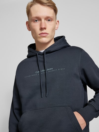 Calvin Klein Jeans Hoodie mit Label-Print Dunkelgrau 3