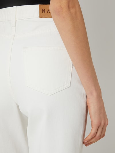 NA-KD Wide Leg High Waist Jeans aus Baumwolle Offwhite 3