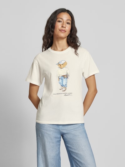 Polo Ralph Lauren T-Shirt mit Polo Bear Print Weiss 4