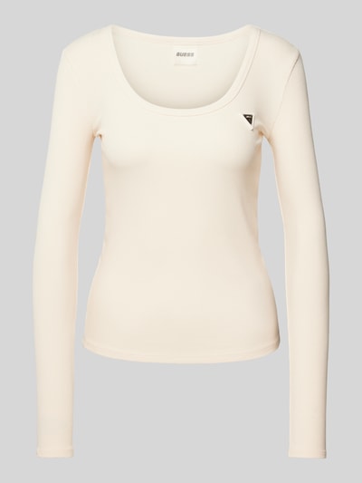 Guess Activewear Longsleeve mit Label-Detail Modell 'COLETTE' Ecru 2