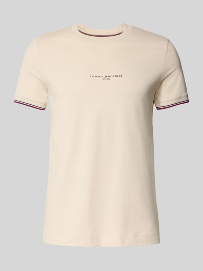 Tommy Hilfiger Slim Fit T-Shirt aus reiner Baumwolle Offwhite 2