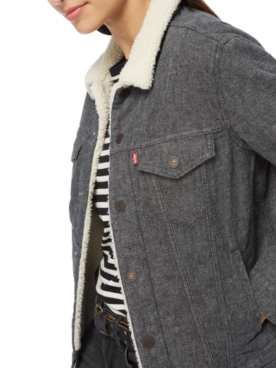 Levi's® Sherpa Trucker Jacket mit Teddyfutter Mittelgrau 9