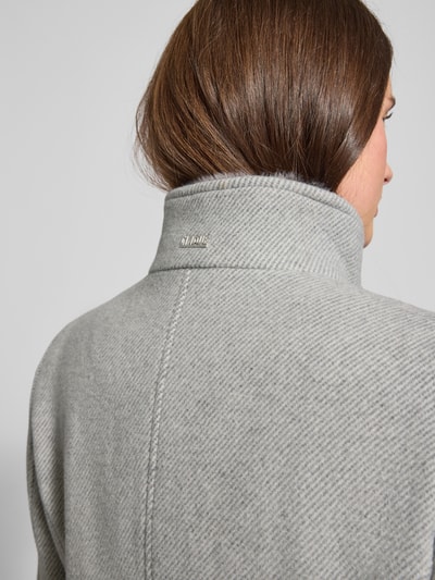 Cinque Płaszcz z listwą guzikową model ‘ASTRALA’ Jasnoszary melanż 3