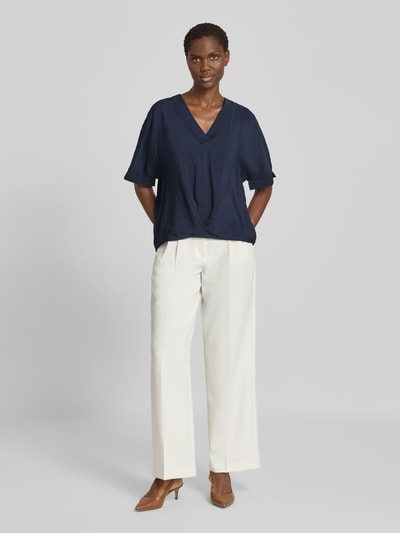 Christian Berg Woman Blusenshirt mit V-Ausschnitt Anthrazit 1