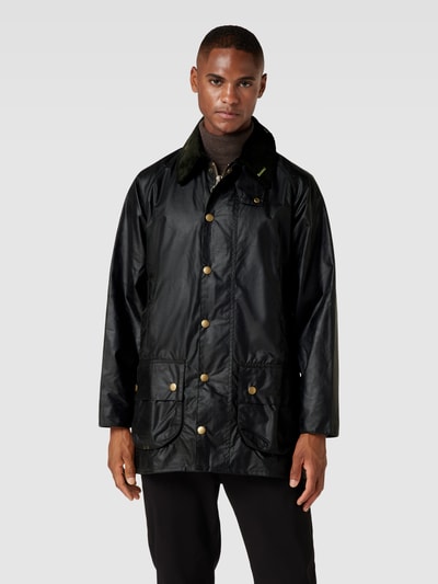 Barbour Jacke mit Umlegekragen Modell 'Beaufort' Dunkelgruen 4