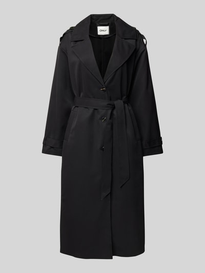 Only Comfort Fit Trenchcoat mit Reverskragen Modell 'LINE' Black 1