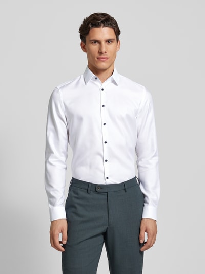 Jake*s Slim Fit Business-Hemd mit Kentkragen Weiss 4