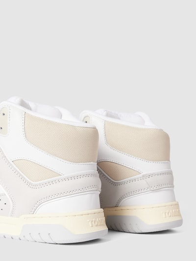 Tommy Jeans High top sneakers met labelprint, model 'SKATE' Offwhite - 3