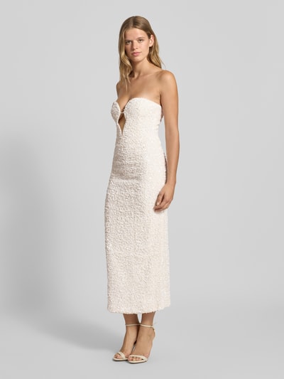 Bardot Bruidsjurk met All-over pailletten Model 'BRAYA' Offwhite - 1