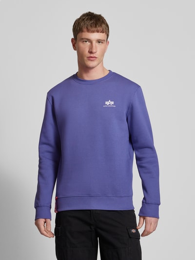 Alpha Industries Sweatshirt mit Label-Print Lila 4