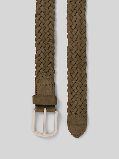 Produktfoto, Gürtel aus Leder in Flecht-Optik Modell 'Vancouver' von Monti, Herren Gürtel mit Dornschließe, Breite 3 cm, echtes Leder, Flecht-Optik.