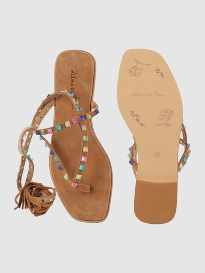 ALMA EN PENA Sandalen aus Leder  Camel 4