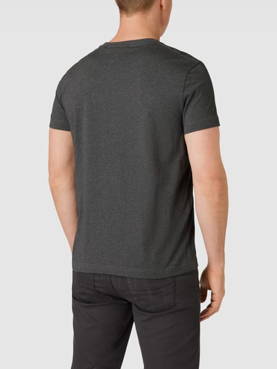 Gant T-Shirt mit Label-Stitching Anthrazit Melange 5