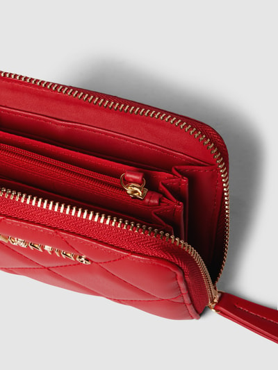 VALENTINO BAGS Portemonnee met doorgestikte naden, model 'OCARINA' Rood - 3