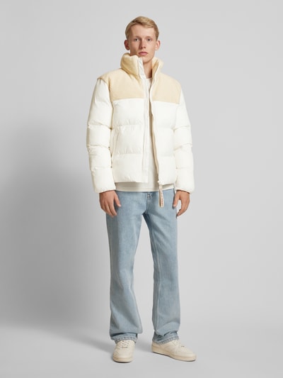 Calvin Klein Jeans Gewatteerd jack met logodetail Offwhite - 1