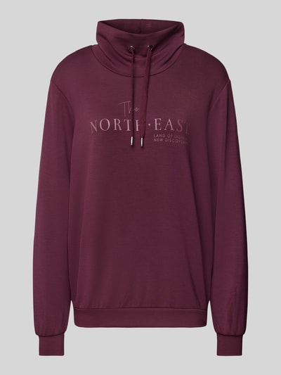 Soyaconcept Sweatshirt met opstaande kraag, model 'Banu' Bordeaux - 1