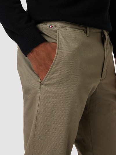 Tommy Hilfiger Pants Chino mit Strukturmuster Modell 'DENTON' Oliv 3