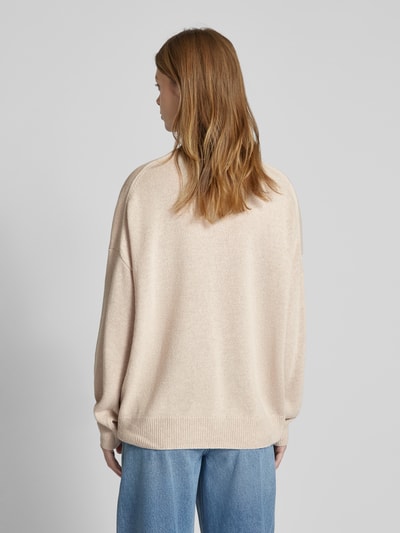 Smith and Soul Oversized Strickpullover mit Woll-Anteil und Rundhalsausschnitt Sand 5