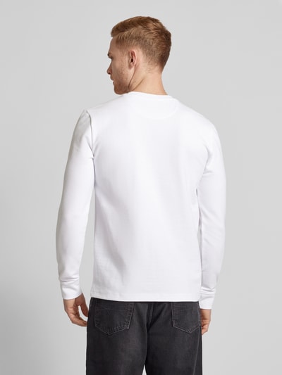 Christian Berg Men Longsleeve mit Label-Stitching Weiss 5