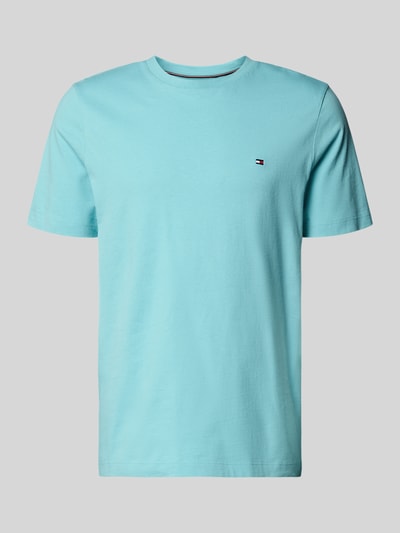 Produktfoto, Regular Fit T-Shirt aus reiner Baumwolle von Tommy Hilfiger in Optik: Unifarben, Logo-Stitching, Rundhals, Kurzarm, Jersey