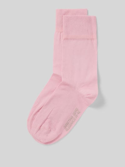 Christian Berg Men Sokken met elastische ribboordjes in een set van 2 paar Lichtroze - 1