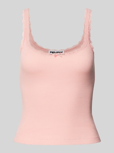 Review Tanktop mit Schleifen-Detail Rosa 2