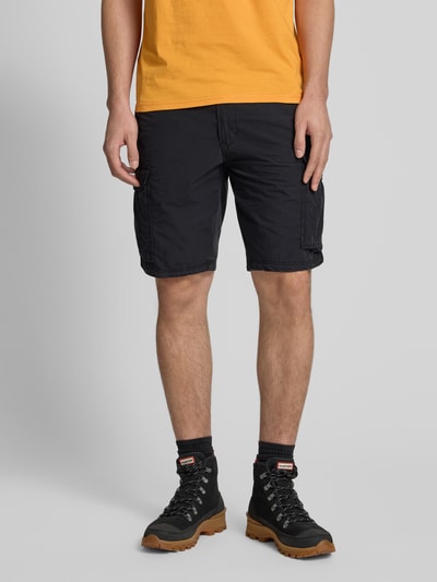 Napapijri Loose Fit Cargoshorts mit Logo-Stitching Modell 'NOTO 2.0' Black 4