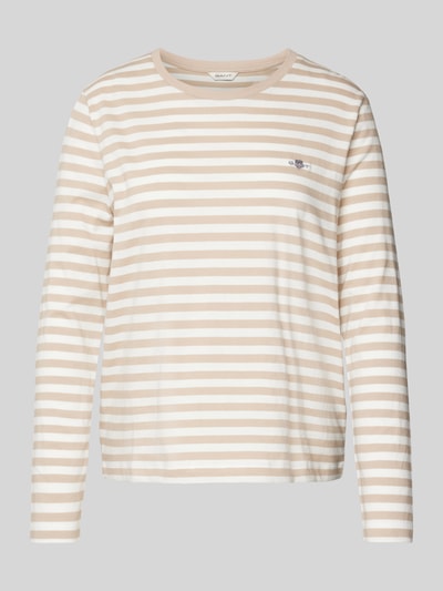 Gant Longsleeve mit Label-Stitching Sand 1