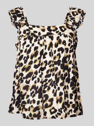 ICHI Blusentop mit Animal-Print Modell 'Marrakech' Black 2