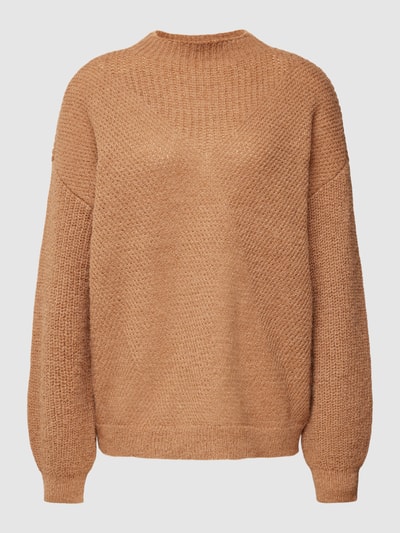 Only Gebreide pullover met structuurmotief, model 'ALISA' Camel - 2