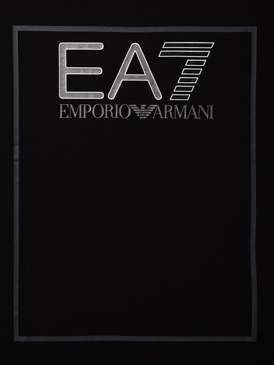 Ea7 Emporio Armani T Shirt Mit Gummiertem Logo Print Black Online Kaufen