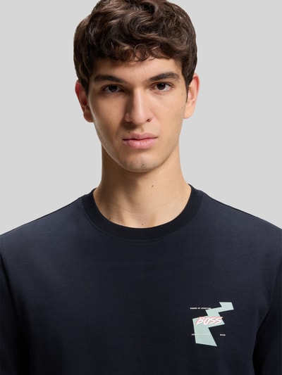 BOSS Orange Relaxed Fit T-Shirt aus reiner Baumwolle Modell 'MOVEMENT' Marine 3