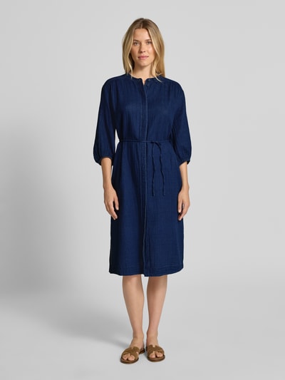 s.Oliver RED LABEL Loose fit vrijetijdsjurk van puur katoen Jeansblauw - 4