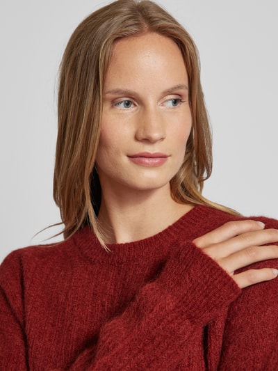 Drykorn Gebreide pullover van alpacamix, model 'DOANIE' Roestrood - 3