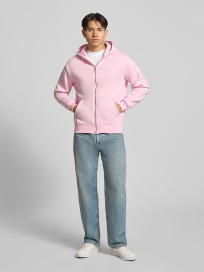 REVIEW Bluza rozpinana z kieszenią kangurka Fuksjowy 1