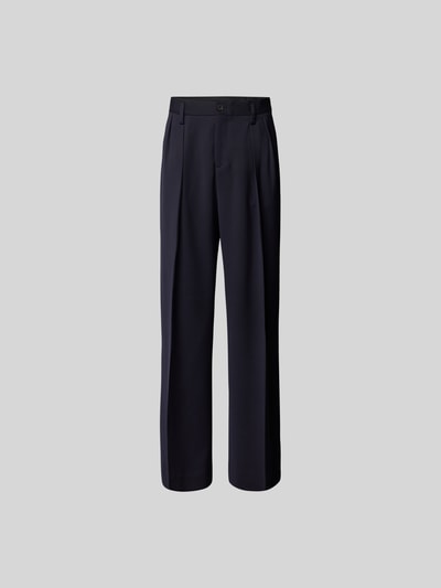 Filippa K Wide Fit Stoffhose mit Bundfalten Dunkelblau 1