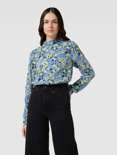 Selected Femme Blouse met all-over motief, model 'JANA' Blauw - 4