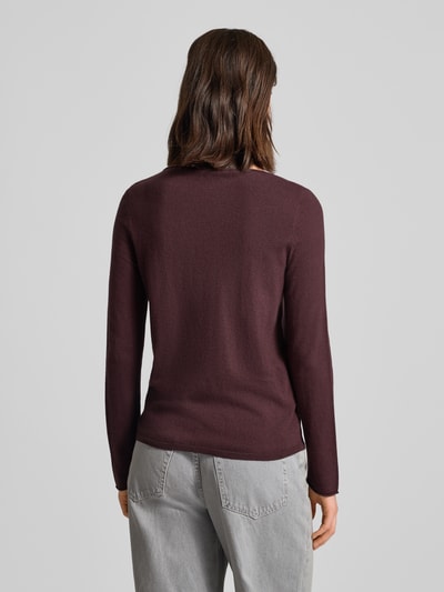 Marc O'Polo Regular fit gebreide pullover van wolmix Bordeaux - 5