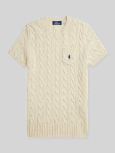 Polo Ralph Lauren Regular Fit Pullover aus Woll-Mix mit Logo-Stitching Offwhite 2