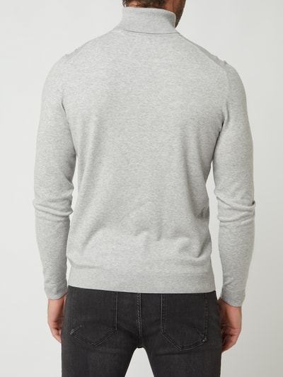 Tom Tailor Rollkragenpullover mit Lyocell-Anteil  Hellgrau Melange 5