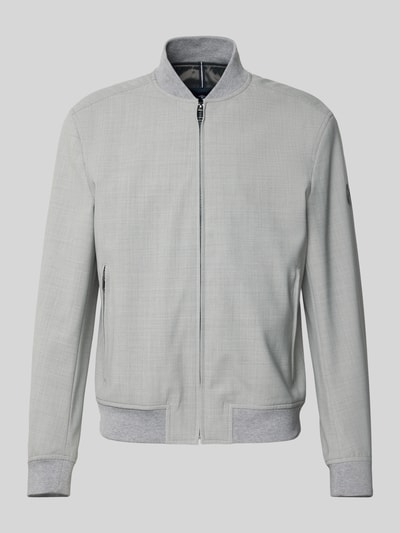 JOOP! Collection Bomberka z prążkowanymi wykończeniami model ‘Indro’ Jasnoszary 2