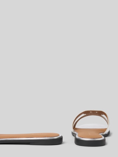 Tommy Hilfiger Pantolette aus echtem Leder Silber 2