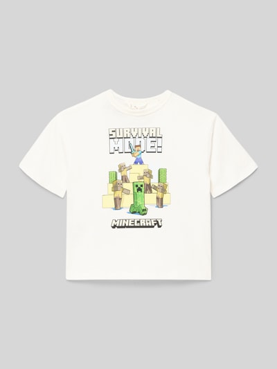 MANGO T-Shirt mit Motiv-Print Offwhite 1