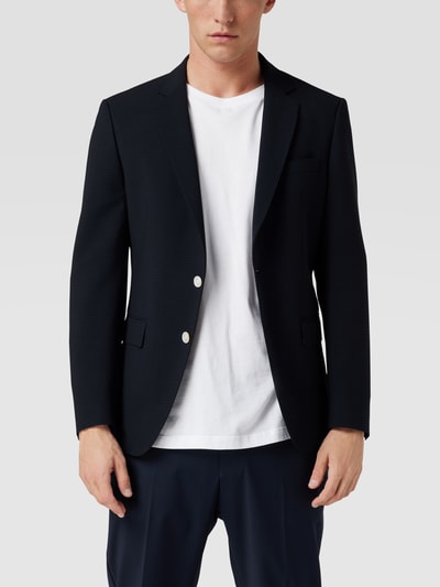 BOSS Slim Fit 2-Knopf-Sakko Modell 'Hutson' Marine 4