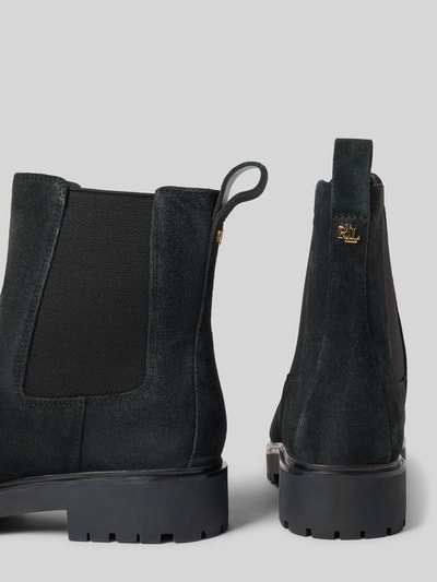 Lauren Ralph Lauren Sztyblety ze skóry z elastycznymi wstawkami model ‘ALLYSON’ Czarny 2