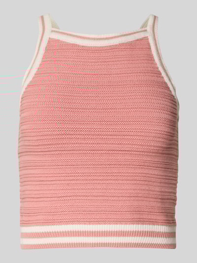 Review Crop Stricktop mit Rundhalsausschnitt Rosa 2